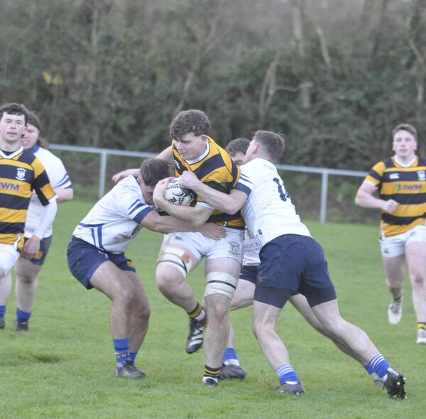 No way out for Jack Moore (Newbridge RFC) Photo: Martin Rowe 