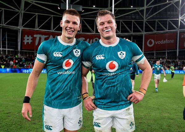 Sam and Cian Prendergast would love the chance to be on the field together again this Saturday at the Aviva Stadium. Photo: ©INPHO/Dan Sheridan Sam and Cian Prendergast would love the chance to be on the field together again this Saturday at the Aviva Stadium. Photo: ©INPHO/Dan Sheridan