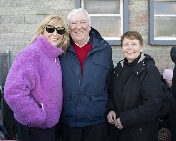 Teresa, John and Deirdre Phillips up since 6am queuing!