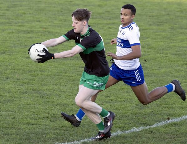 Stephen Kelly scored three goals last time out for Sallins during their win over Carlow's Grange Photo: Sean Brilly