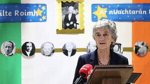 Connolly says Irish ‘seen as a problem for too long’ at first visit as president