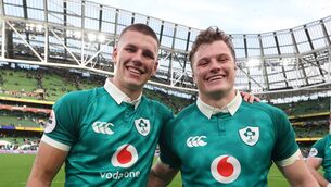 <p>Kildare’s Sam Prendergast has been selected at fly half for Ireland's game against Australia on Saturday, while his older brother, Cian, starts from the bench. Photo: ©INPHO/Billy Stickland</p>