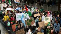 Hundreds take part in climate action march in Dublin