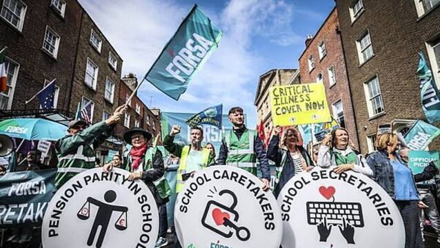 Fórsa says further strikes 'cannot be ruled out' as school staff pension talks collapse