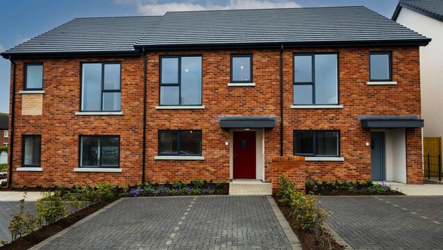 <p>Newly built houses at Barracksfield West, Naas</p>