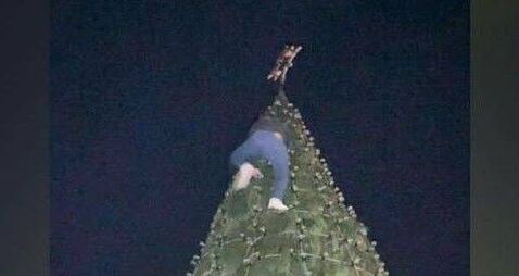 Culprit comes forward after climbing town's Christmas Tree