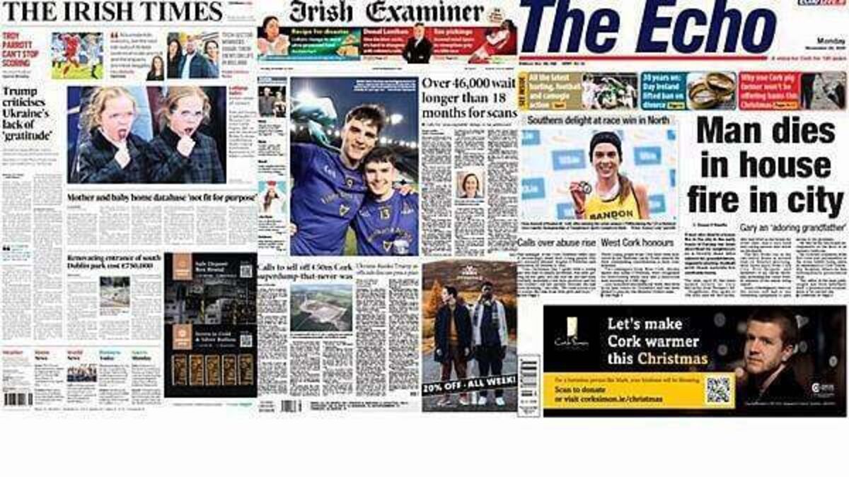 What the papers say: Monday's front pages