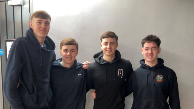 <p>Aidan Ruane, Senan Nicholson, Marcus Cullen, James Barr</p>