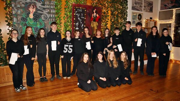 The TY students who organised the reception, with Georga Dowling of Food School