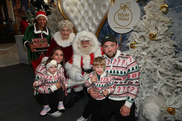 The Cribbin Family with Santa and Mrs Claus 