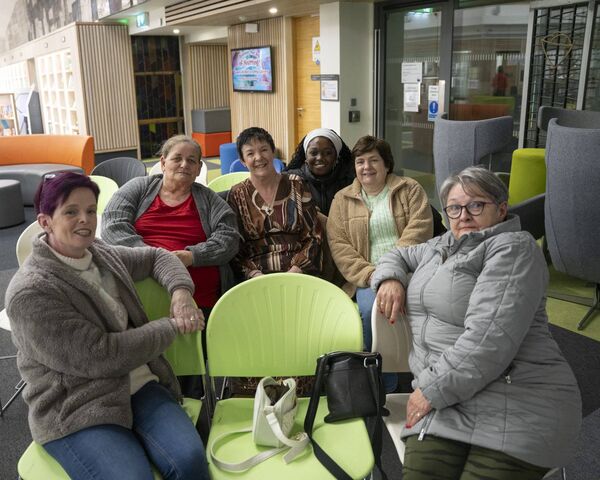 Michelle Masterson Power, Marie Eustace, Trish Dalton, Destiny Soki, Bernie Sibbald and Jackie Comiskey