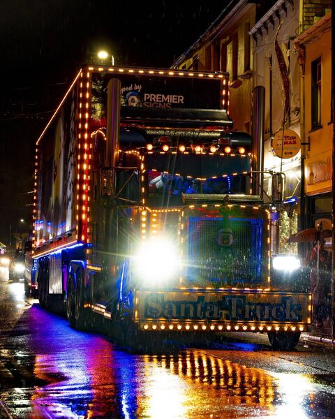 The Santa Truck coming through Athy