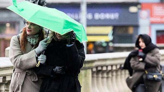 Yellow wind and rain warning issued for six counties