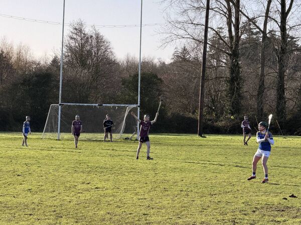 Tom Boran fires a free at the St Brendan's posts Tom Boran fires a free at the St Brendan's posts