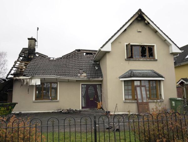 The aftermath of the fire in Narraghmore
