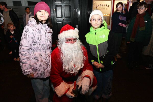 Alexandra and Lordana Pop with Santa 