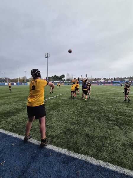 PSS Newbridge hooker Cole Sheridan throws into the lineout at Energia Park, Donnybrook, for the Pat Rossiter Cup final. PSS Newbridge hooker Cole Sheridan throws into the lineout at Energia Park, Donnybrook, for the Pat Rossiter Cup final.