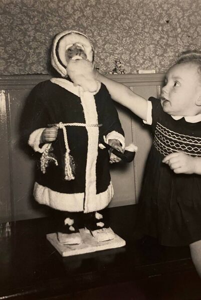 Heather Duthie and Santa Heather Duthie and Santa