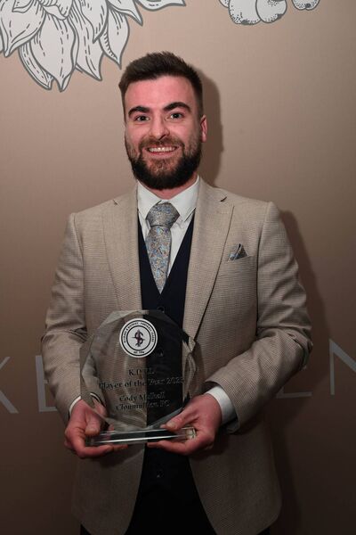 Cody Mulhall collects his 2025 KDFL Player of the Year Award. Cody Mulhall collects his 2025 KDFL Player of the Year Award.