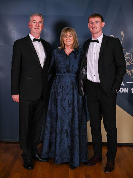 James Burke with parents John and Agnes Burke at the GAA Champion 15 Awards ceremony at Croke Park Photo: Brendan Moran/Sportsfile James Burke with parents John and Agnes Burke at the GAA Champion 15 Awards ceremony at Croke Park Photo: Brendan Moran/Sportsfile