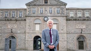 <p>Frank Taaffe outside the Shackleton Museum earlier this year Photo Aisling Hyland</p>