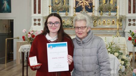 Kildare student awarded prestigious Papal Cross