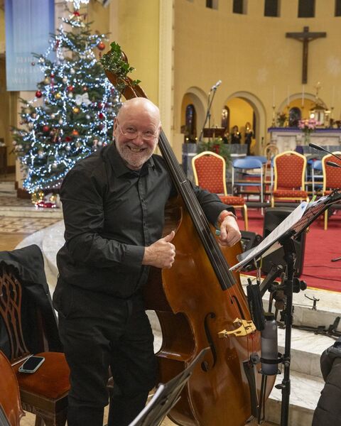 Willie Quinlan on the double Bass Willie Quinlan on the double Bass
