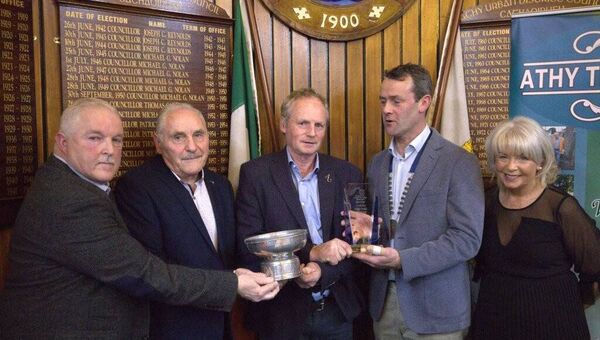 Michael Fenin and Tony Hanlon accepting the award for Best Business Overall