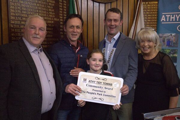 People's Park Committee accepting their award