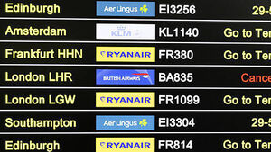 Flight cancellations at Dublin Airport due to weather conditions