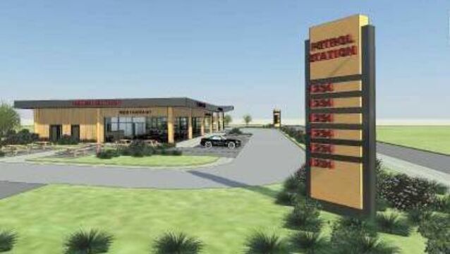 <p>An artist's impression of the proposed new filling station</p>