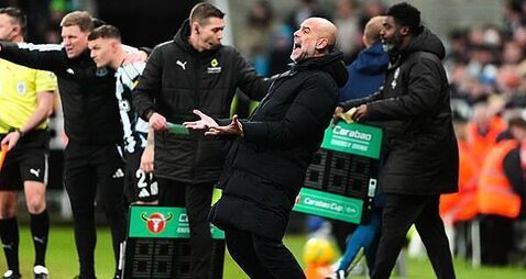 Pep Guardiola angered by VAR during Man City’s cup semi-final win at Newcastle