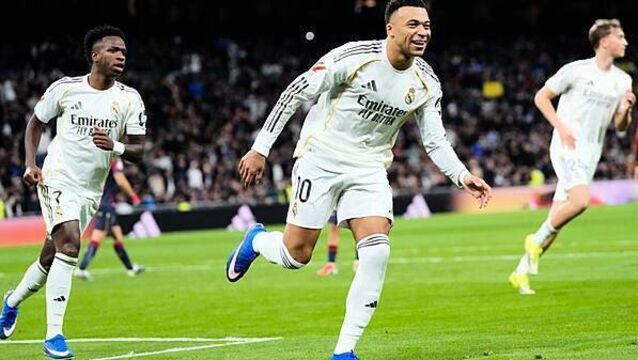 Kylian Mbappe scores penalty as crisis-hit Real Madrid beat Levante