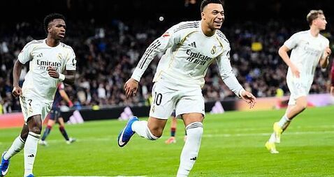 Kylian Mbappe scores penalty as crisis-hit Real Madrid beat Levante