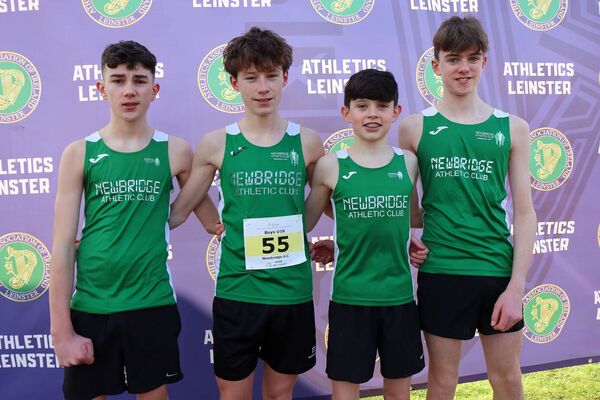 Newbridge AC boys U16 - gold medal winners in the Leinster relays Photo: Perri Williams