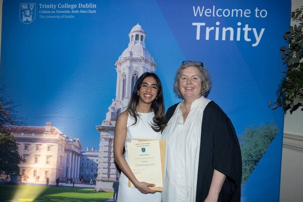 Ishita Gautam, Scoil Dara, with Trinity Provost Dr Linda Doyle
