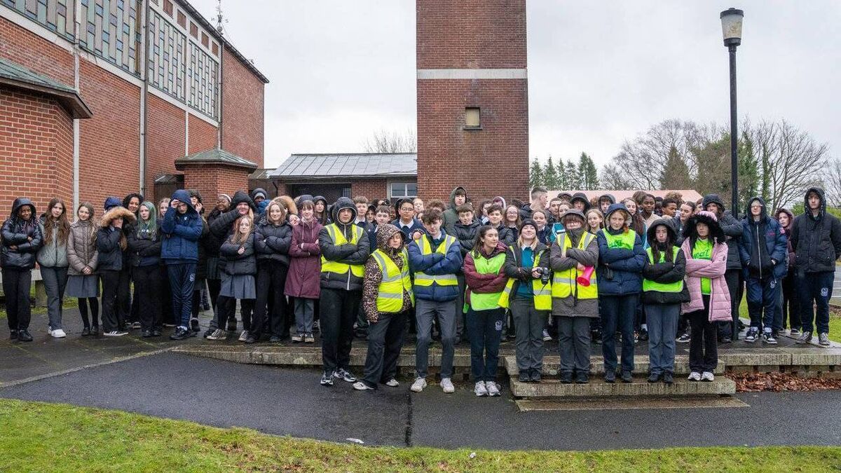 Students at Curragh Community School stage walk-out over conditions