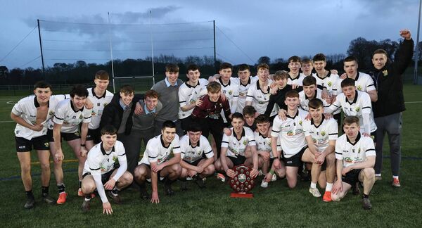 A very happy Scoil Dara Kilcock team after their victory over Tullow CS
