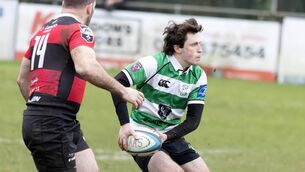 <p>Full-back Derry Lenehan had a hand in two of the four Naas tries</p> <p>Full-back Derry Lenehan had a hand in two of the four Naas tries</p>