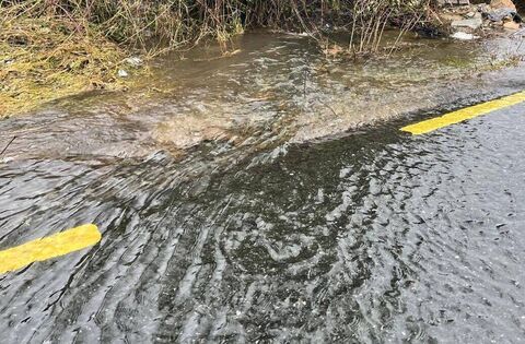 Images from the road show substantial flooding