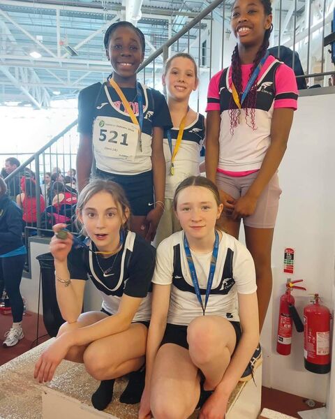 Clane AC girls - U13 Leinster Relay winners Photo Credit Clane AC Clane AC girls - U13 Leinster Relay winners Photo Credit Clane AC