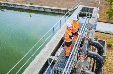 The smell is due to final works being completed to a new wastewater plant