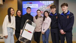 <p>Pictured at the Webwise Safer Internet Day Ambassador Training Day from left, Cate Murphy, Mia Kearns, Stephen Prior, Lili Mai Winders, Isabel Connolly, Darragh Tyrrell, and Peter Dillon Photo Chris Bellew / Fennell Photography 2026</p> <p>Pictured at the Webwise Safer Internet Day Ambassador Training Day from left, Cate Murphy, Mia Kearns, Stephen Prior, Lili Mai Winders, Isabel Connolly, Darragh Tyrrell, and Peter Dillon Photo Chris Bellew / Fennell Photography 2026</p>