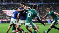 France leads Ireland 22-0 at half-time