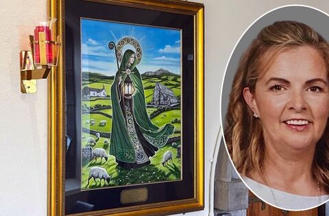 New Brigid painting unveiled in Kildare church 