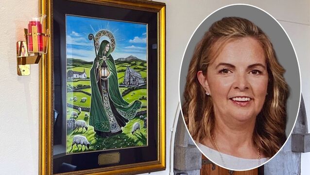New Brigid painting unveiled in Kildare church 