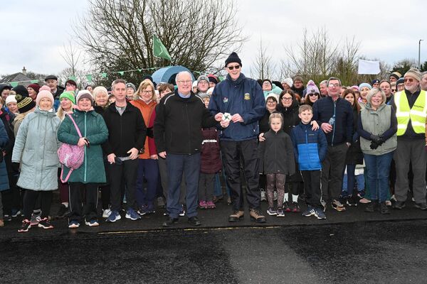 Walk leaders Fr Liam Merrigan and Bishop Denis Nulty all set to go Walk leaders Fr Liam Merrigan and Bishop Denis Nulty all set to go