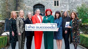 <p>l-r Linda Chanders, CEO Sunire, Aisling O'Toole, CEO, A Taste of Home, Geraldine Osbourne, Author and Speaker, Sonya Kavanagh, Chief Executive, Kildare County Council, Carmel Kelly, Cathaoirleach of the County of Kildare, Amanda Cahir O'Donnell, Managing Director, SkyRed Leadership, Magda Seymour, CEO, Pure Oskar, Jacqui McNabb, Head of Enterprise, Kildare County Council. </p>