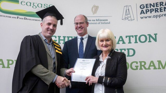 <p>Darragh McDonald awarded a Higher Certificate in Sportsturf Management (NFQ Level 6) Kildalton College </p>
