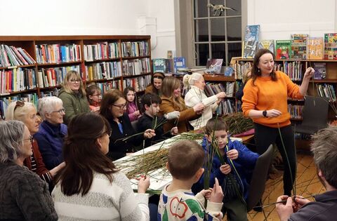 Kildare artist passes Brigid Cross weaving onto next generation